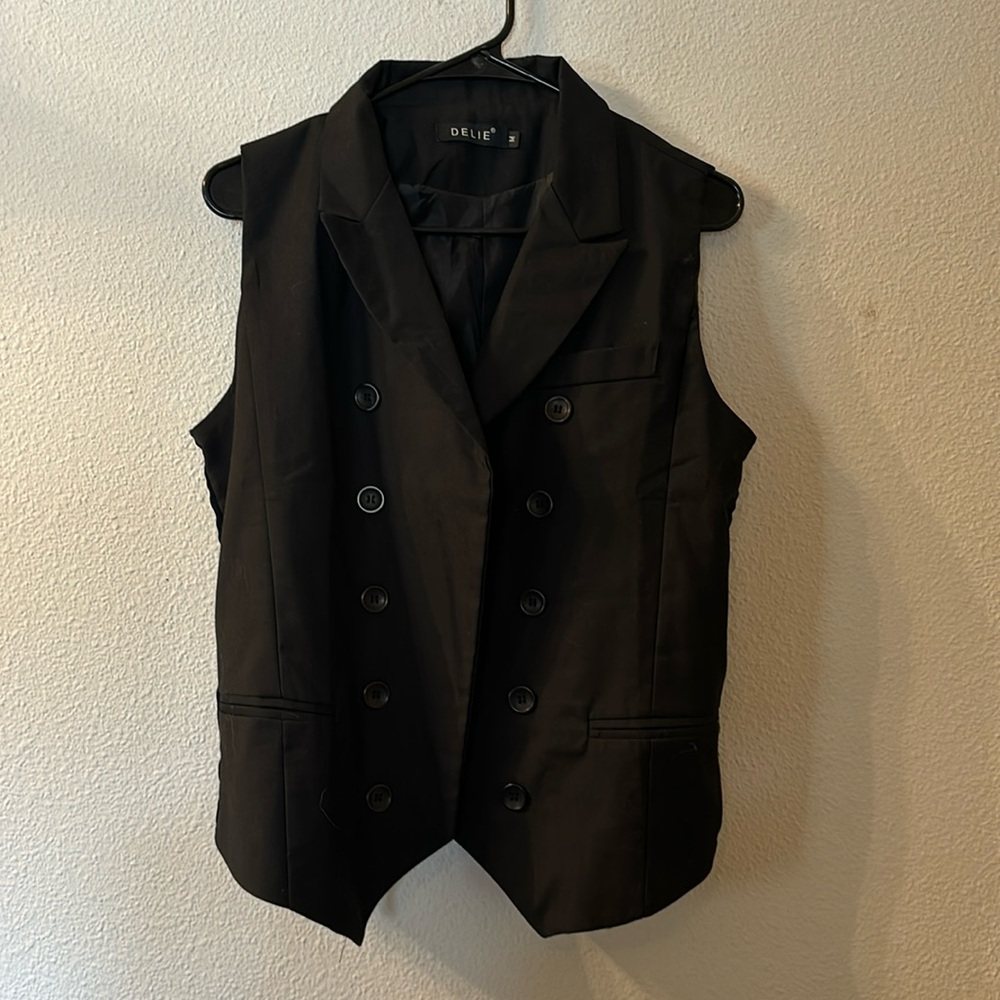 Delie button down suit vest size medium